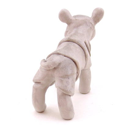 Javan Rhinoceros Figurine - Polymer Clay Animals Continents Collection