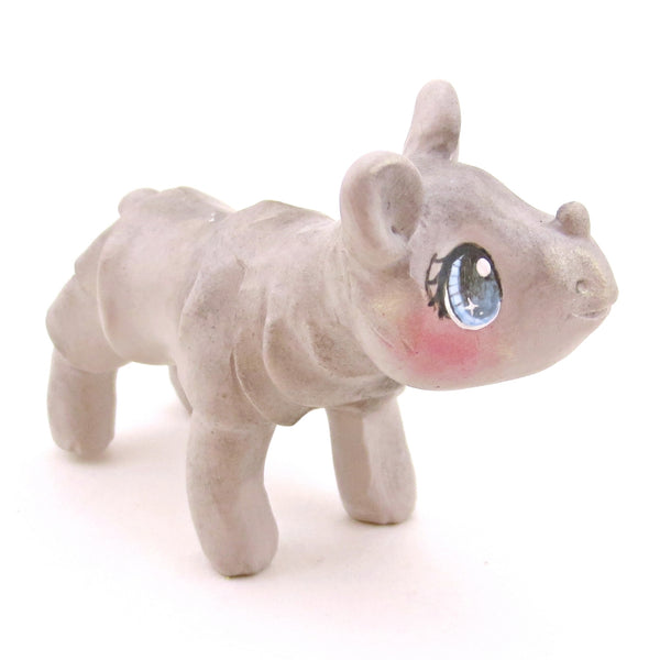 Javan Rhinoceros Figurine - Polymer Clay Animals Continents Collection