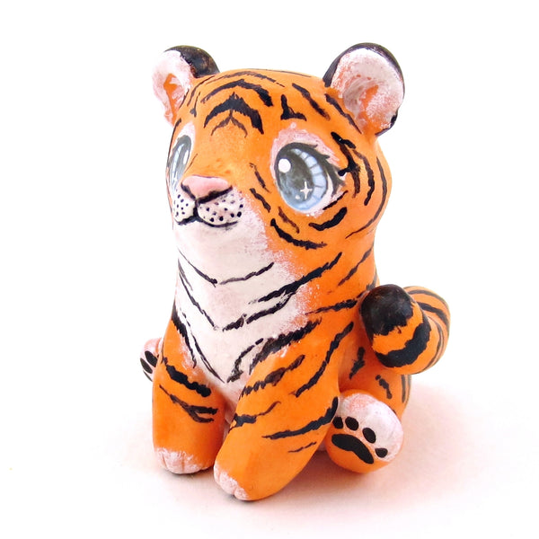 Blue-Eyed Tiger Figurine - Polymer Clay Animals Continents Collection