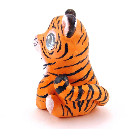 Blue-Eyed Tiger Figurine - Polymer Clay Animals Continents Collection