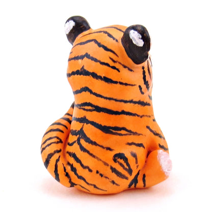 Blue-Eyed Tiger Figurine - Polymer Clay Animals Continents Collection