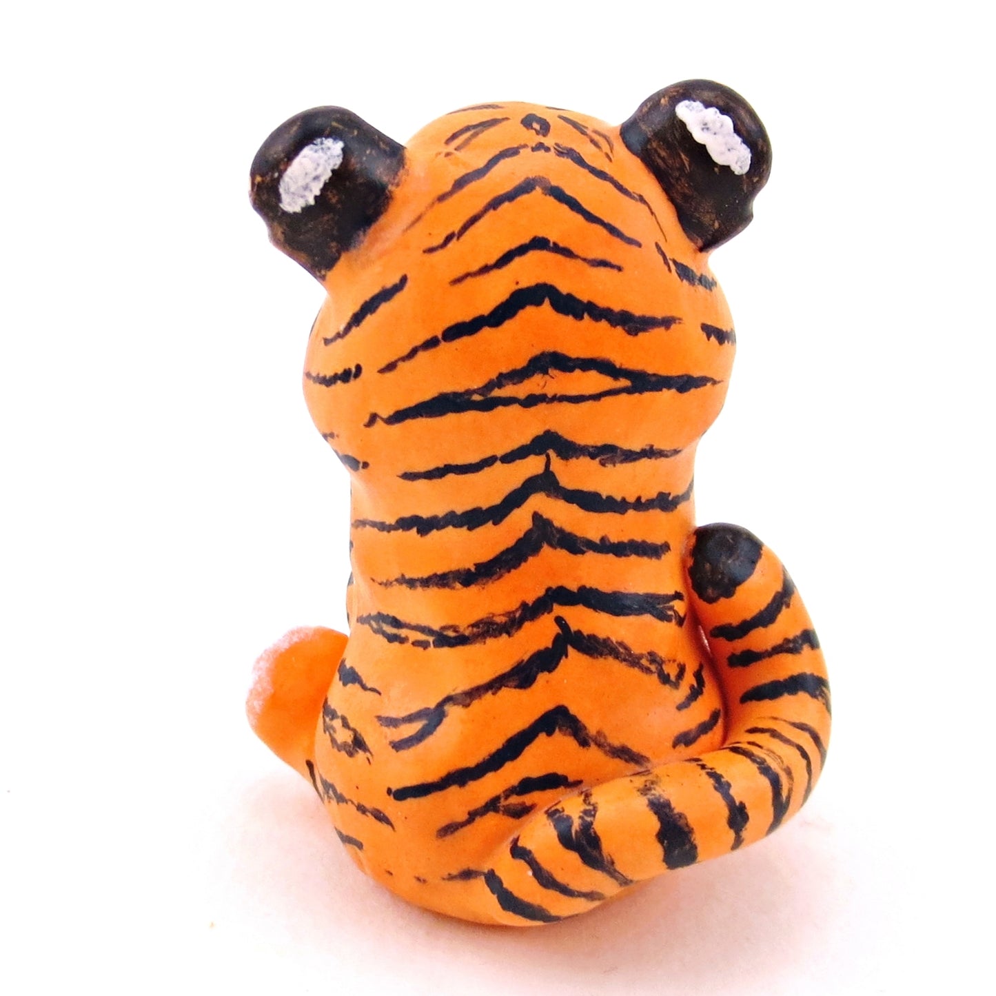 Brown-Eyed Tiger Figurine - Polymer Clay Animals Continents Collection