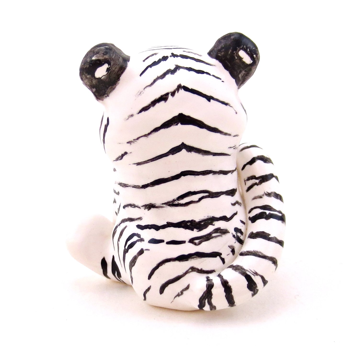 White Tiger Figurine - Polymer Clay Animals Continents Collection