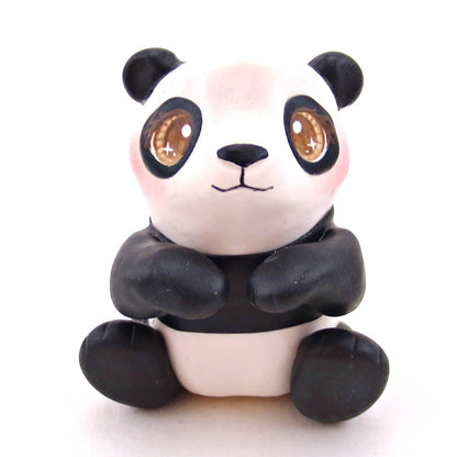 Panda Figurine - Polymer Clay Animals Continents Collection