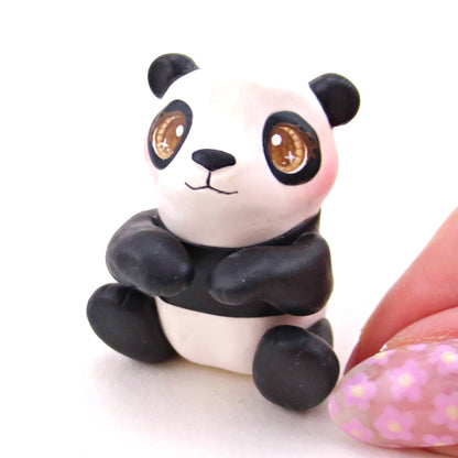 Panda Figurine - Polymer Clay Animals Continents Collection