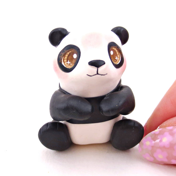 Panda Figurine - Polymer Clay Animals Continents Collection