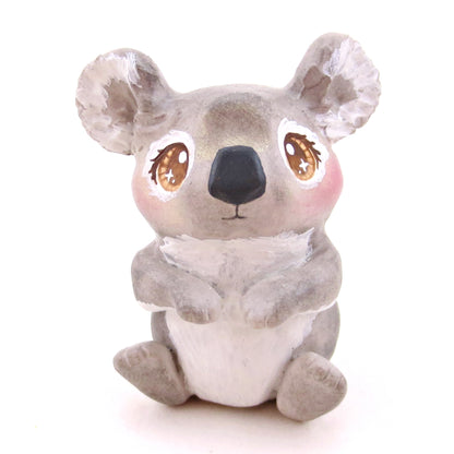 Brown-Eyed Koala Figurine - Polymer Clay Animals Continents Collection