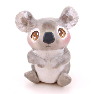 Brown-Eyed Koala Figurine - Polymer Clay Animals Continents Collection