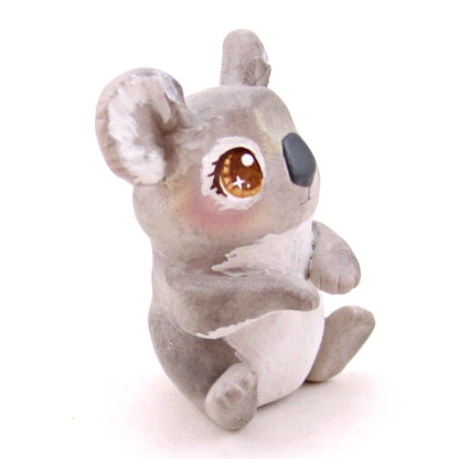 Brown-Eyed Koala Figurine - Polymer Clay Animals Continents Collection