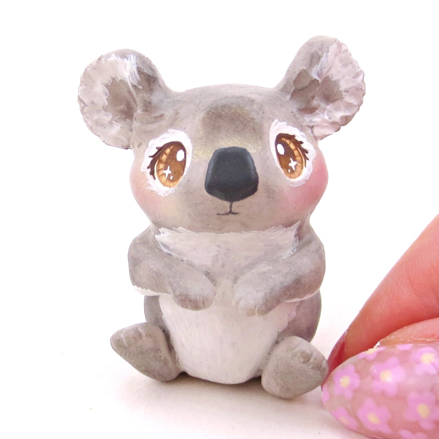 Brown-Eyed Koala Figurine - Polymer Clay Animals Continents Collection