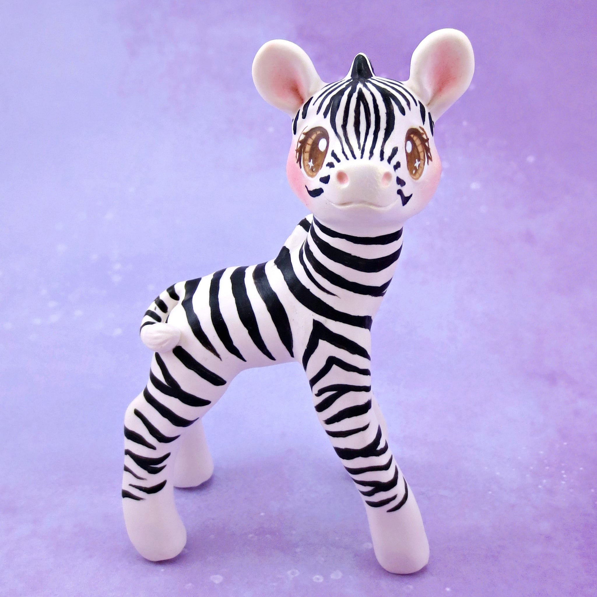 Zebra Figurine - Polymer Clay Animals Continents Collection – Narwhal  Carousel Co.