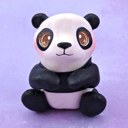 Panda Figurine - Polymer Clay Animals Continents Collection