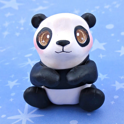 Panda Figurine - Polymer Clay Animals Continents Collection