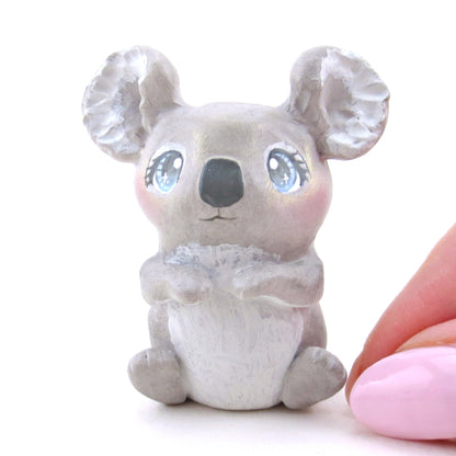 Blue/Grey-Eyed Koala Figurine - Polymer Clay Animals Continents Collection