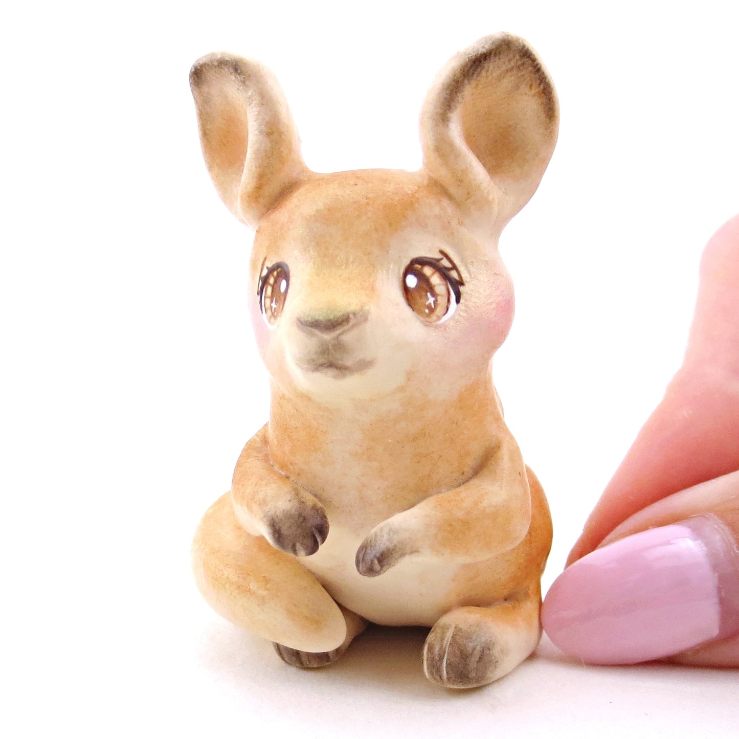 Red Kangaroo Figurine - Polymer Clay Animals Continents Collection