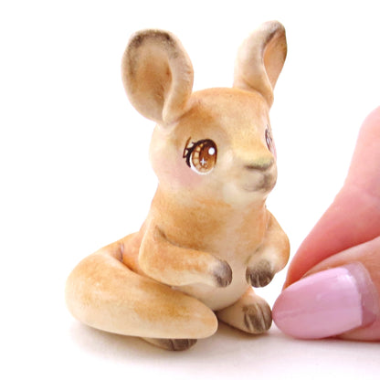 Red Kangaroo Figurine - Polymer Clay Animals Continents Collection