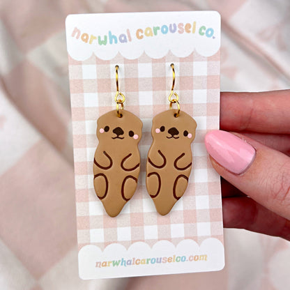 Sea Otter Polymer Clay Earrings