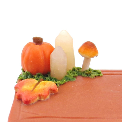 Fall Familiars Newt Figurine Set - Polymer Clay Animals Fall and Halloween Collection