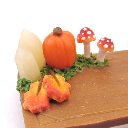 Fall Familiars Crow Figurine Set - Polymer Clay Animals Fall and Halloween Collection