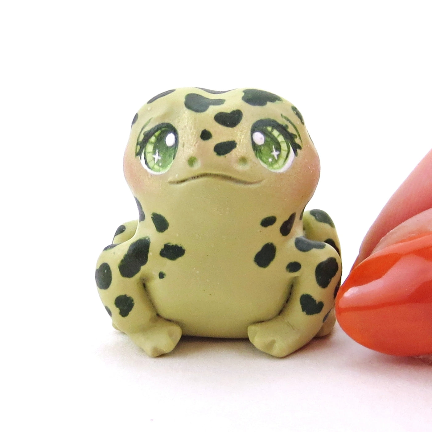 Mushroom and Frog Figurine Set - Polymer Clay Animals Fall and Halloween Collection