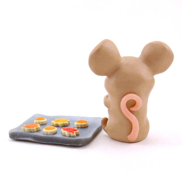 Autumn Baker Mouse Figurine Set - Polymer Clay Animals Fall and Halloween Collection