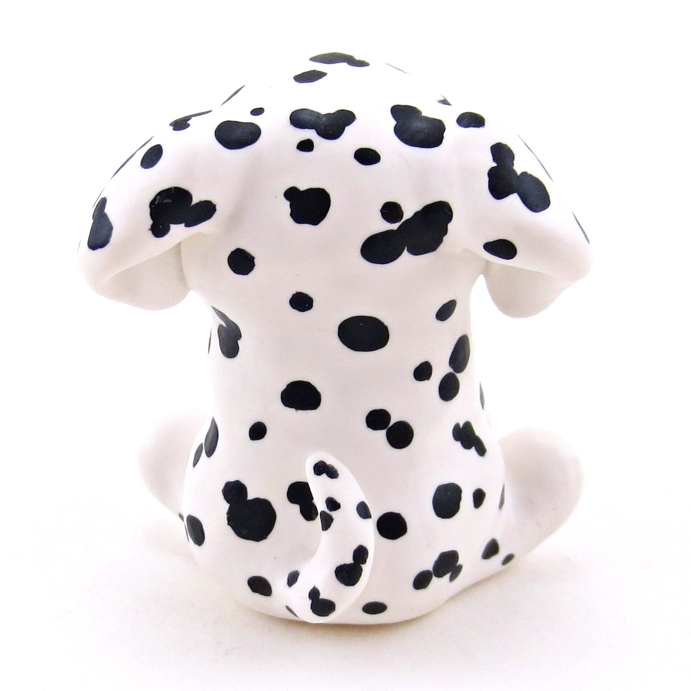 Pumpkin Pail Dalmatian Puppy Dog Figurine - Polymer Clay Animals Fall and Halloween Collection