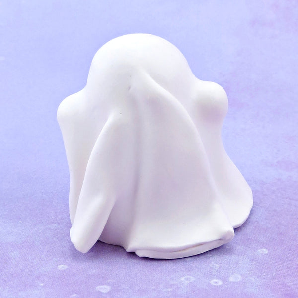 Little Ghostie Figurine - Polymer Clay Animals Fall and Halloween Collection