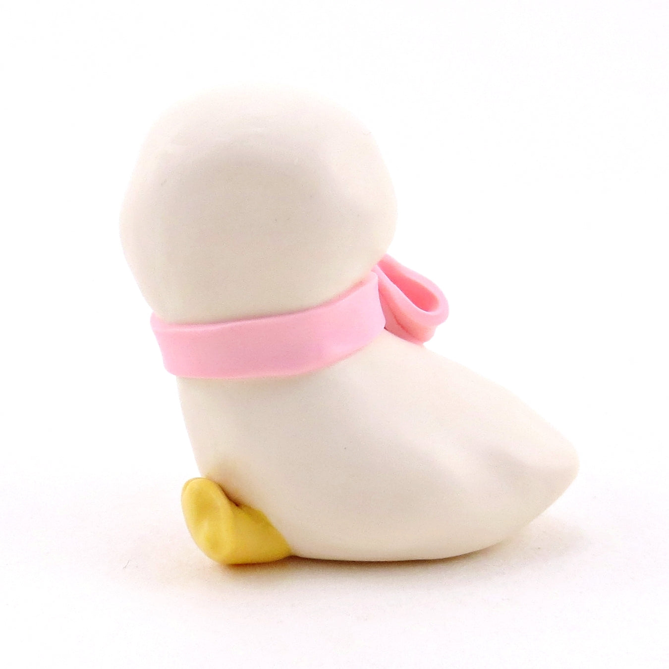 Maisie the Goose with Pink Bow Figurine - Polymer Clay Spring Collection