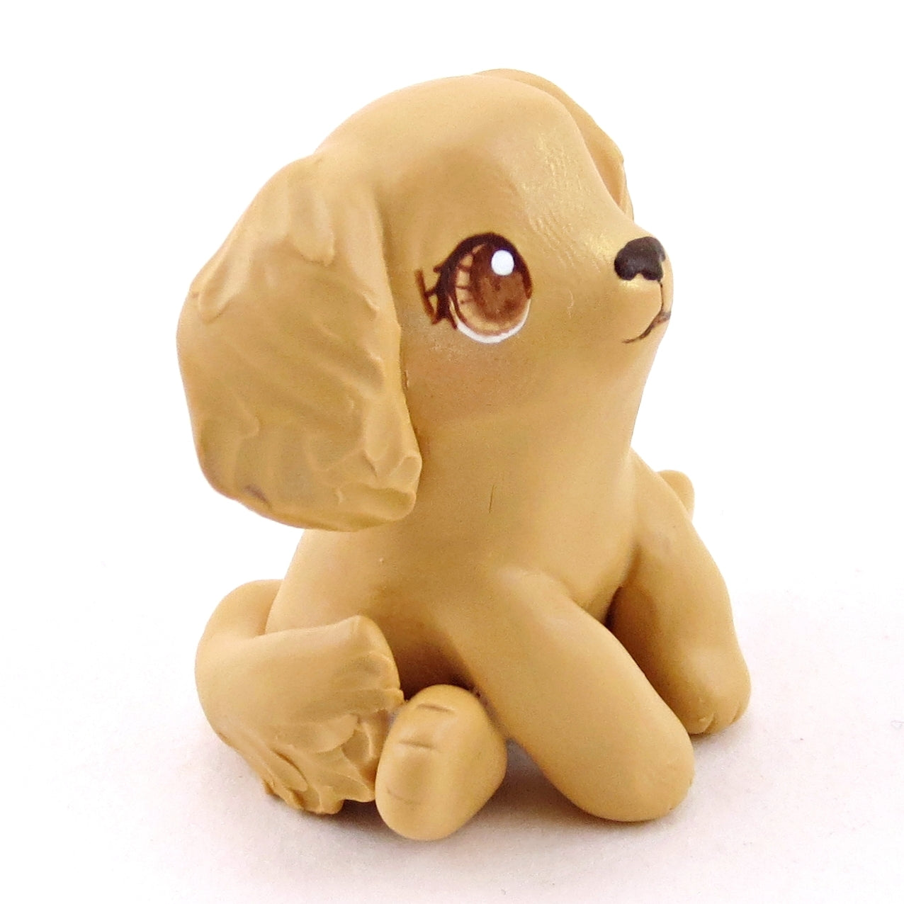 Golden Retriever Dog Figurine - Polymer Clay Spring Collection