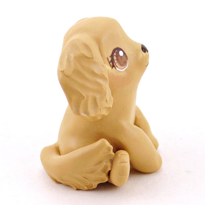 Golden Retriever Dog Figurine - Polymer Clay Spring Collection