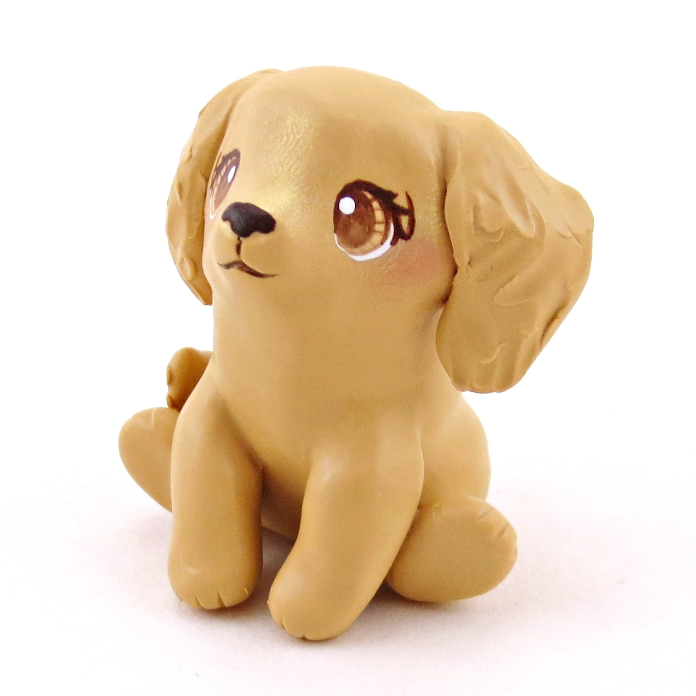 Golden Retriever Dog Figurine - Polymer Clay Spring Collection