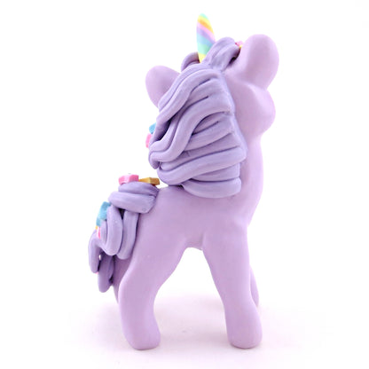 Lavender Star Unicorn Figurine - Polymer Clay Spring Collection