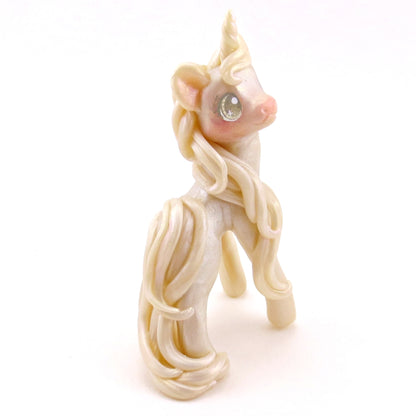 Magical Shimmer Unicorn Figurine - Polymer Clay Animals Fairytale Spring Collection