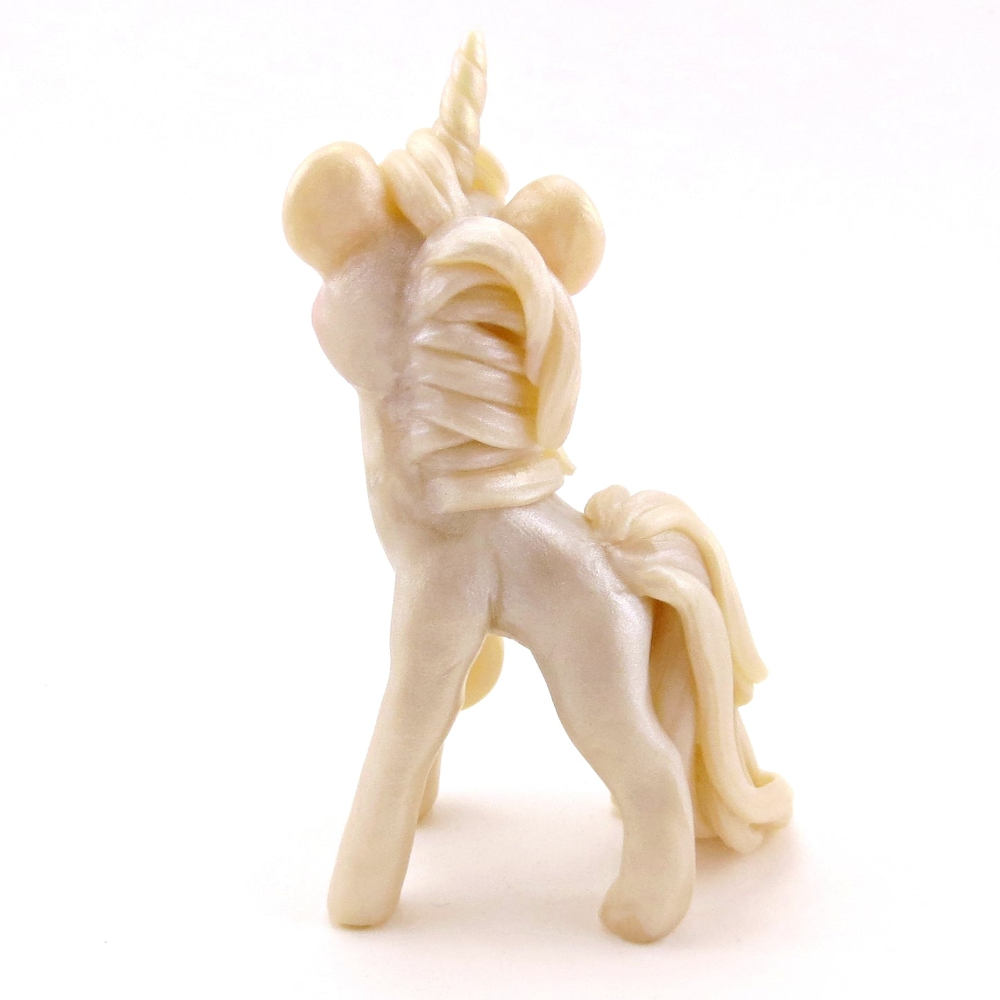 Magical Shimmer Unicorn Figurine - Polymer Clay Animals Fairytale Spring Collection