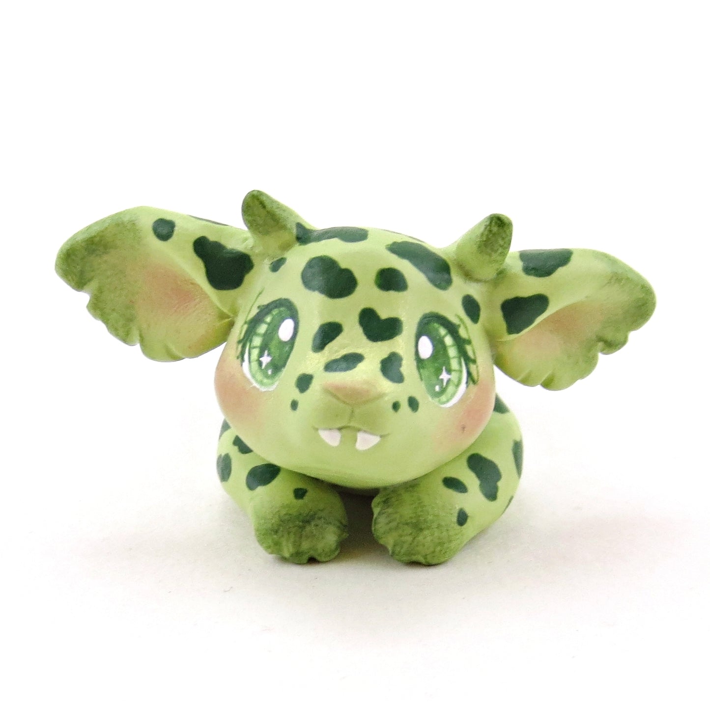 Splooting Goblin Puppy Figurine - Polymer Clay Animals Fairytale Spring Collection