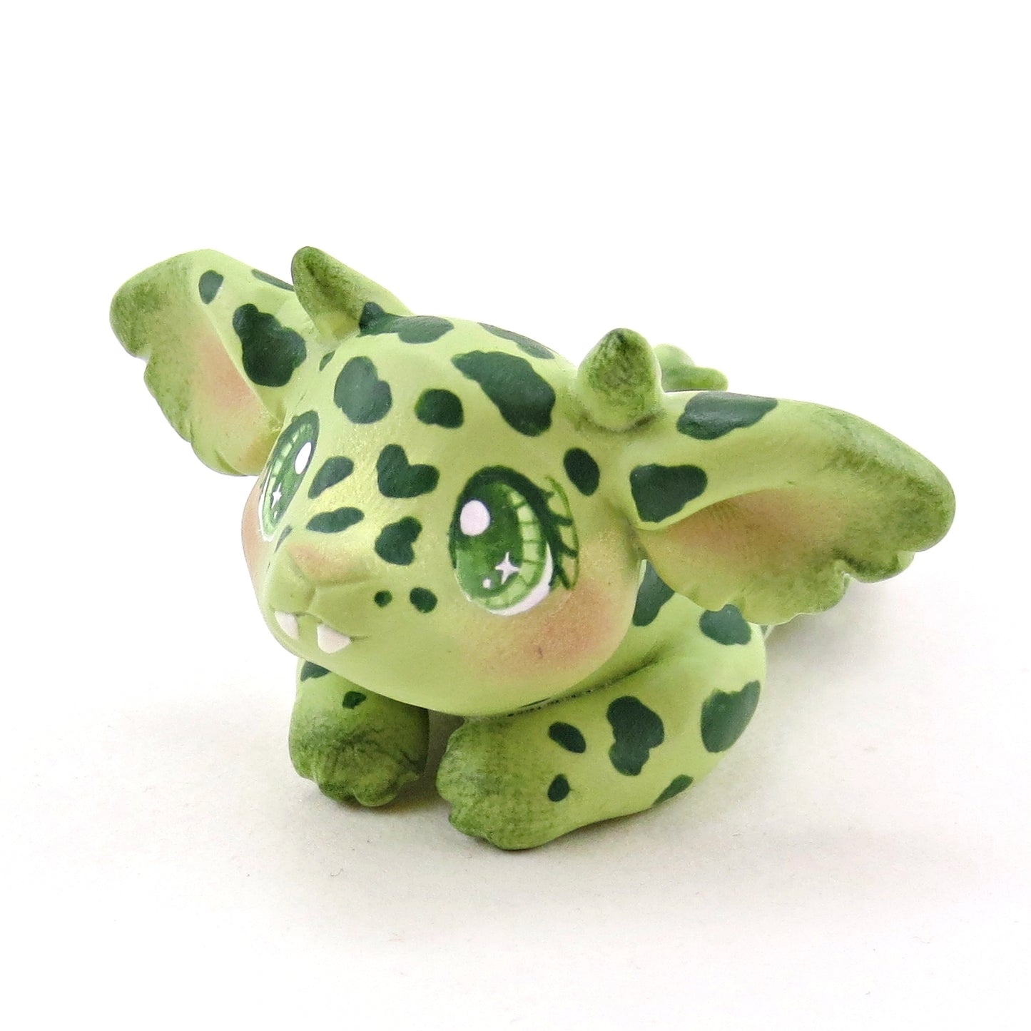 Splooting Goblin Puppy Figurine - Polymer Clay Animals Fairytale Spring Collection