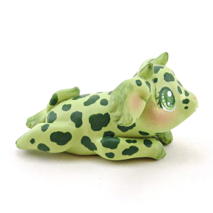 Splooting Goblin Puppy Figurine - Polymer Clay Animals Fairytale Spring Collection