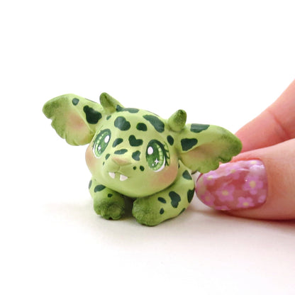 Splooting Goblin Puppy Figurine - Polymer Clay Animals Fairytale Spring Collection