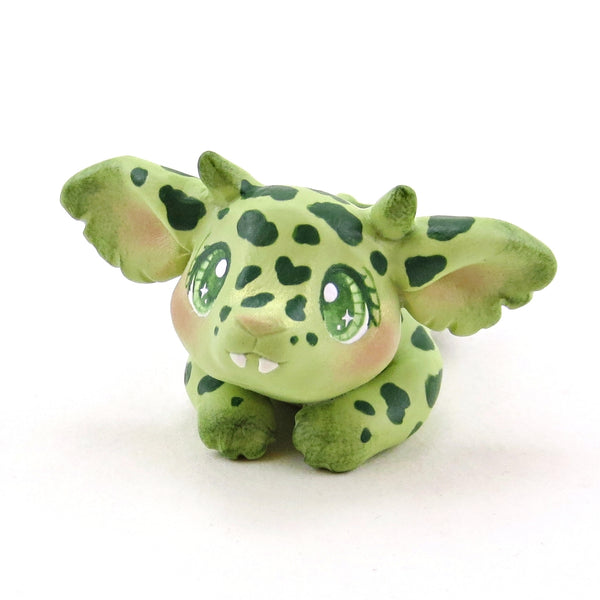 Splooting Goblin Puppy Figurine - Polymer Clay Animals Fairytale Spring Collection