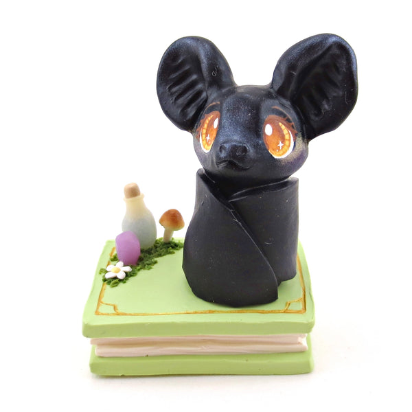 Spring Bat Familiar Figurine Set - Polymer Clay Animals Fairytale Spring Collection