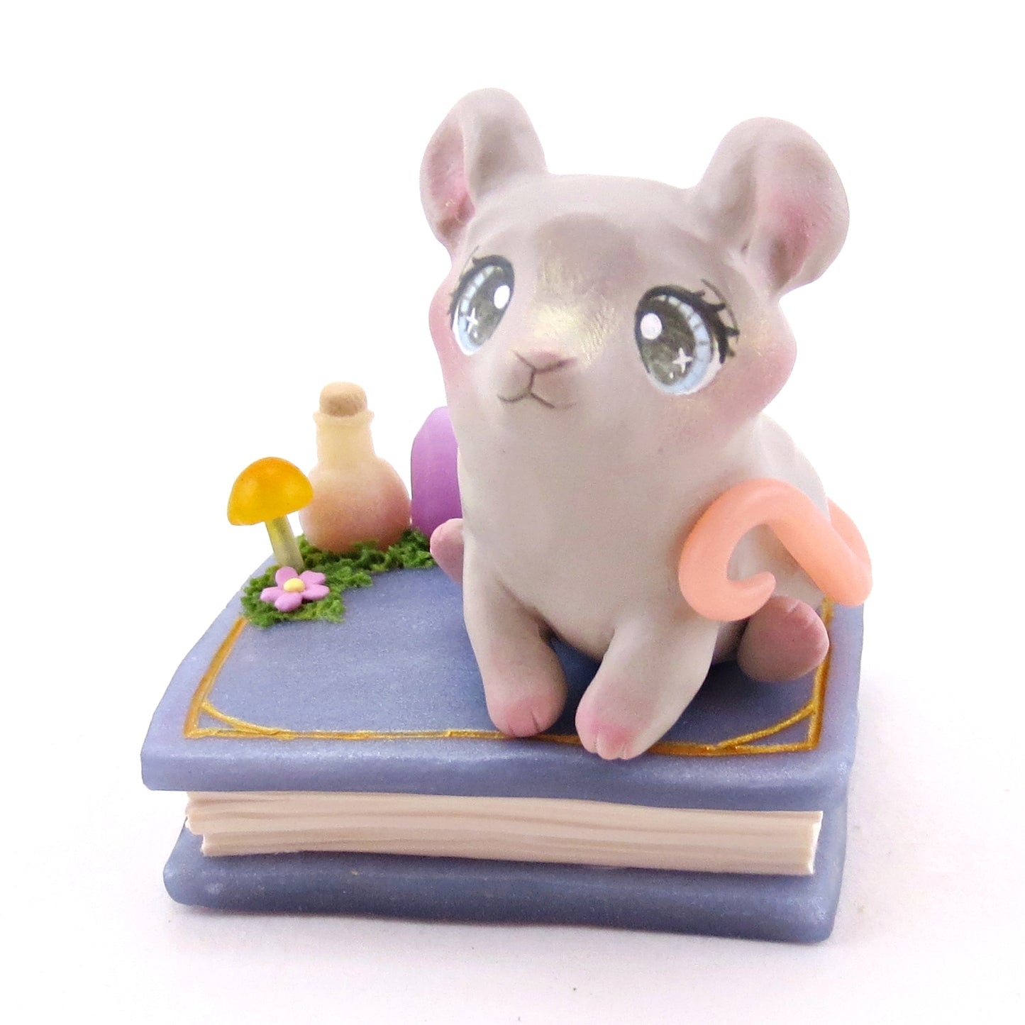 Spring Rat Familiar Figurine Set - Polymer Clay Animals Fairytale Spring Collection