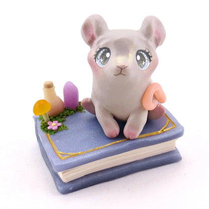 Spring Rat Familiar Figurine Set - Polymer Clay Animals Fairytale Spring Collection