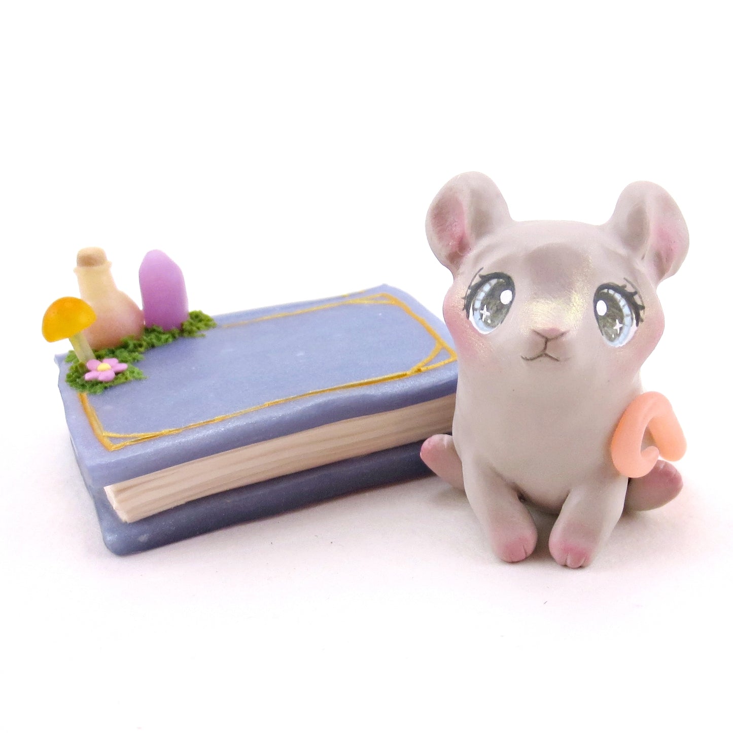 Spring Rat Familiar Figurine Set - Polymer Clay Animals Fairytale Spring Collection