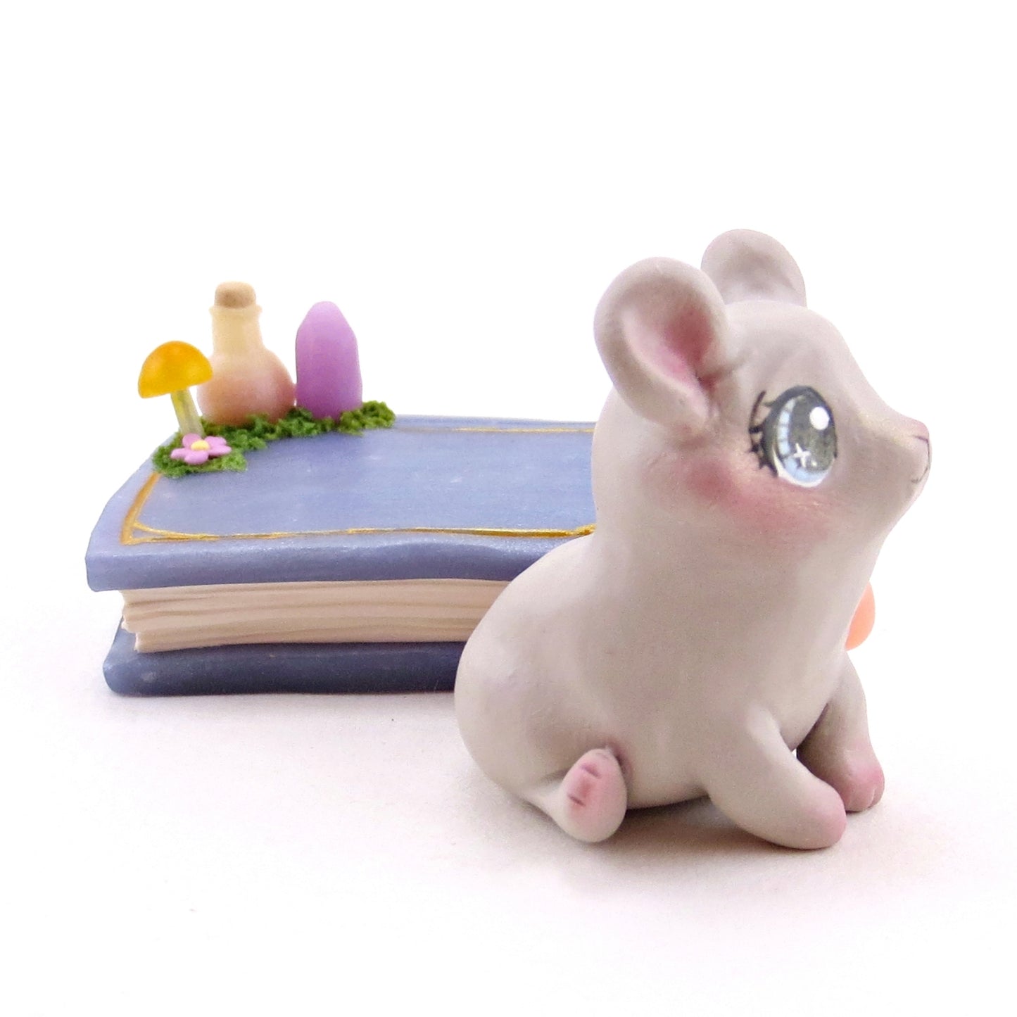 Spring Rat Familiar Figurine Set - Polymer Clay Animals Fairytale Spring Collection