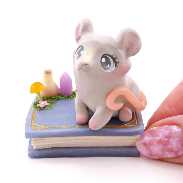 Spring Rat Familiar Figurine Set - Polymer Clay Animals Fairytale Spring Collection