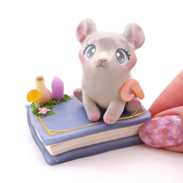 Spring Rat Familiar Figurine Set - Polymer Clay Animals Fairytale Spring Collection