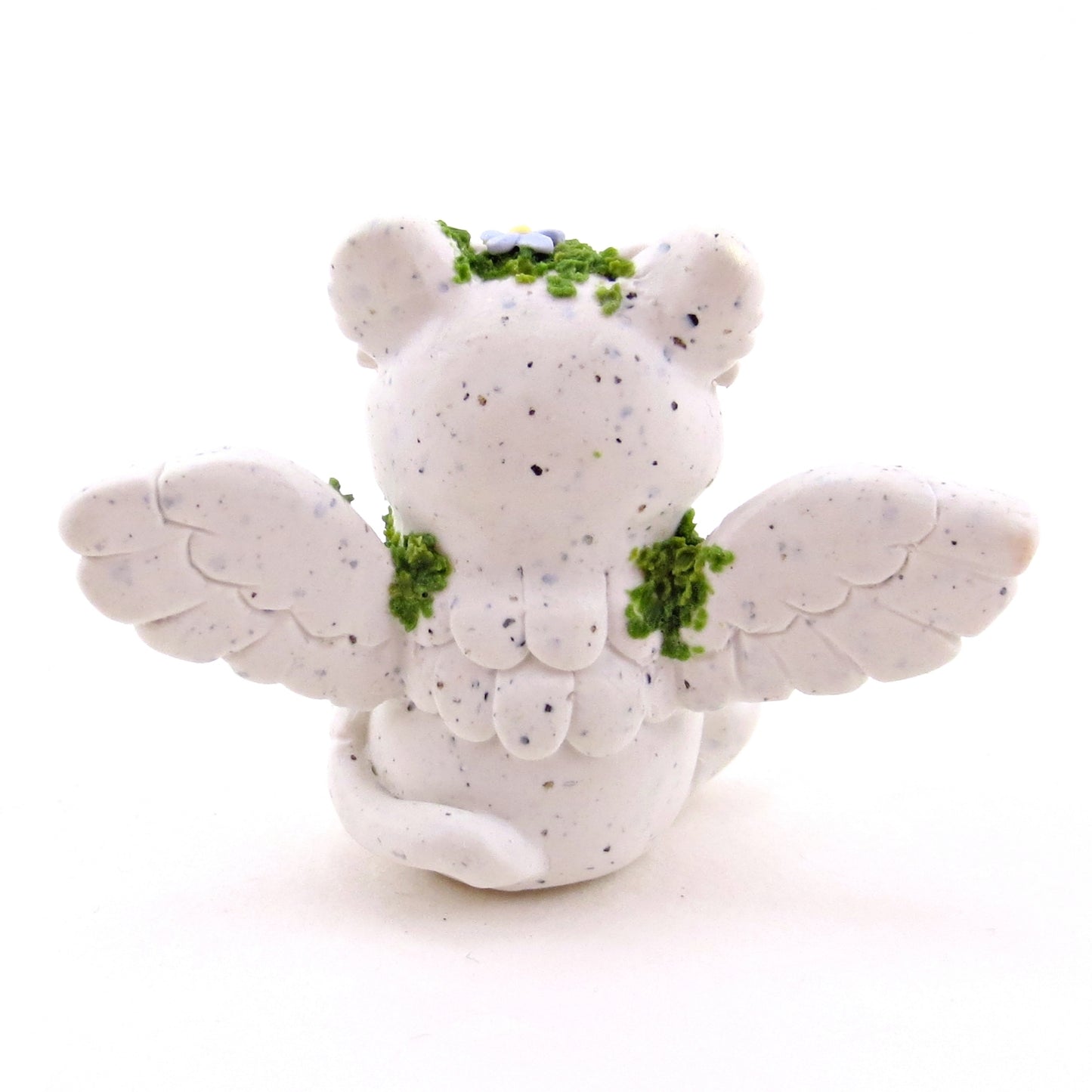 "White Granite" Mossy Gargoyle Griffin/Gryphon Figurine - Polymer Clay Animals Fairytale Spring Collection