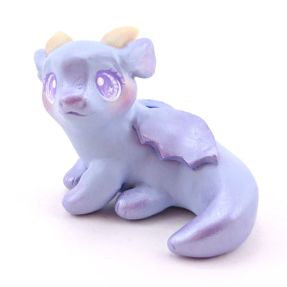 Periwinkle Baby Dragon Figurine - Polymer Clay Animals Fairytale Spring Collection