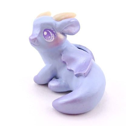 Periwinkle Baby Dragon Figurine - Polymer Clay Animals Fairytale Spring Collection