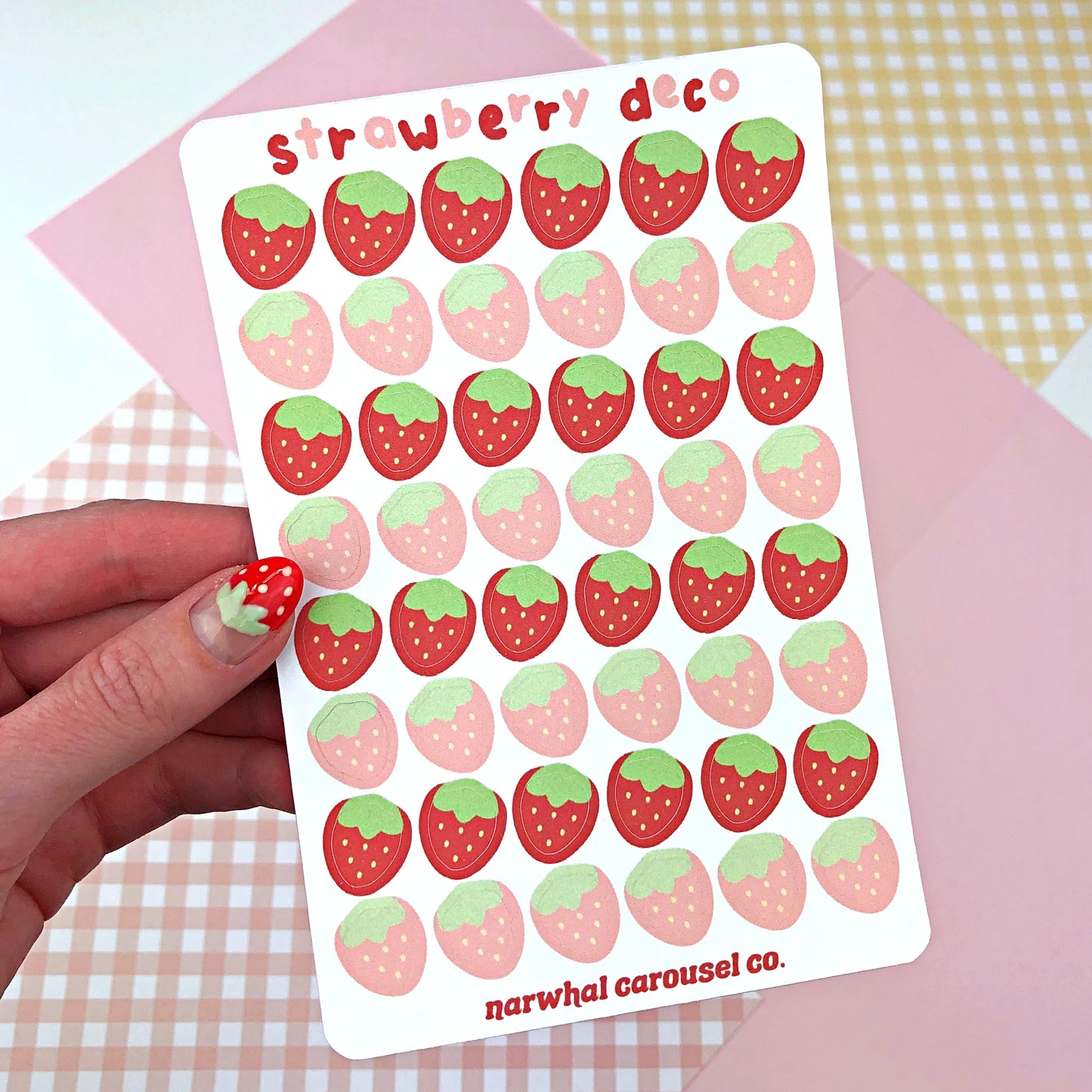 Strawberry Deco Sticker Sheet